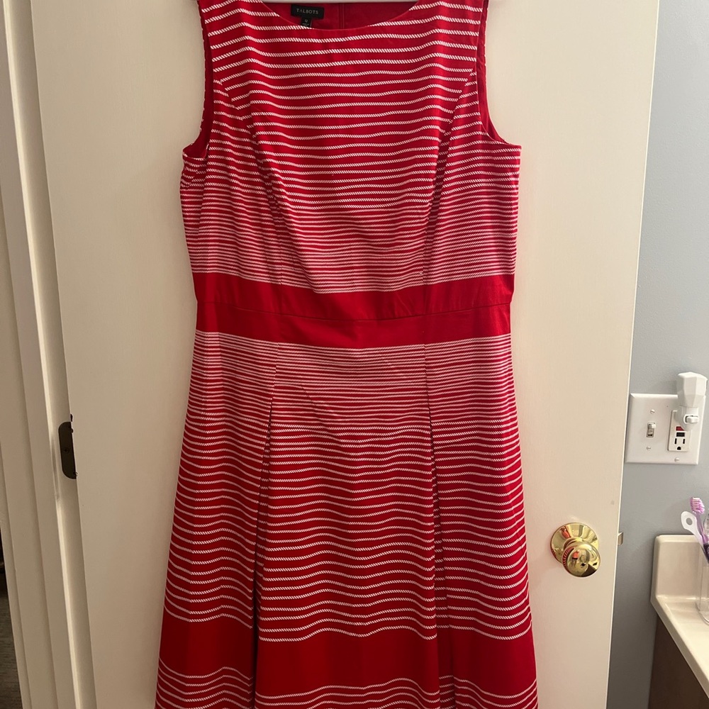 Talbots Red/White Stripe Dress